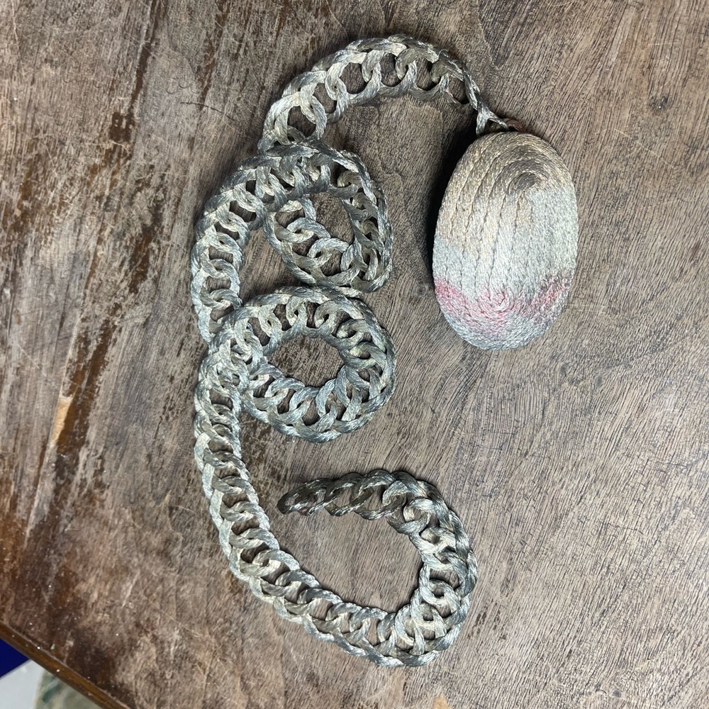 Vintage Silver-Tone Braided Statement Belt - Picture 5 of 12